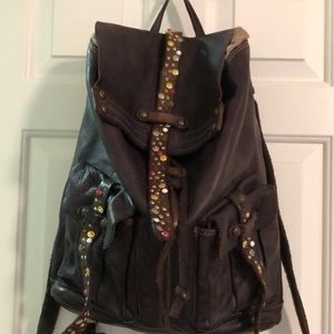 Beautiful leather Campomaggi back pack.